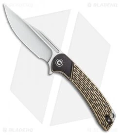 Civivi Knives Shop -Civivi Knives Shop CIVIVI Dogma Liner Lock Knife Brass 3.5 Stonewash C2014A BHQ 115980 LS