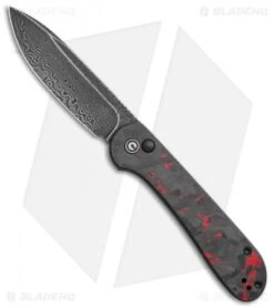 Civivi Knives Shop -Civivi Knives Shop CIVIVI Elementum Push Button Lock Shred CF with Red Damascus BHQ 120925 jr