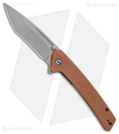 CIVIVI Keen Nadder Tanto Liner Lock Knife Brown Micarta (3.5" SW) C2021B -Civivi Knives Shop CIVIVI Keen Nadder Tanto LL Brown Micarta SW BHQ 118858 jr